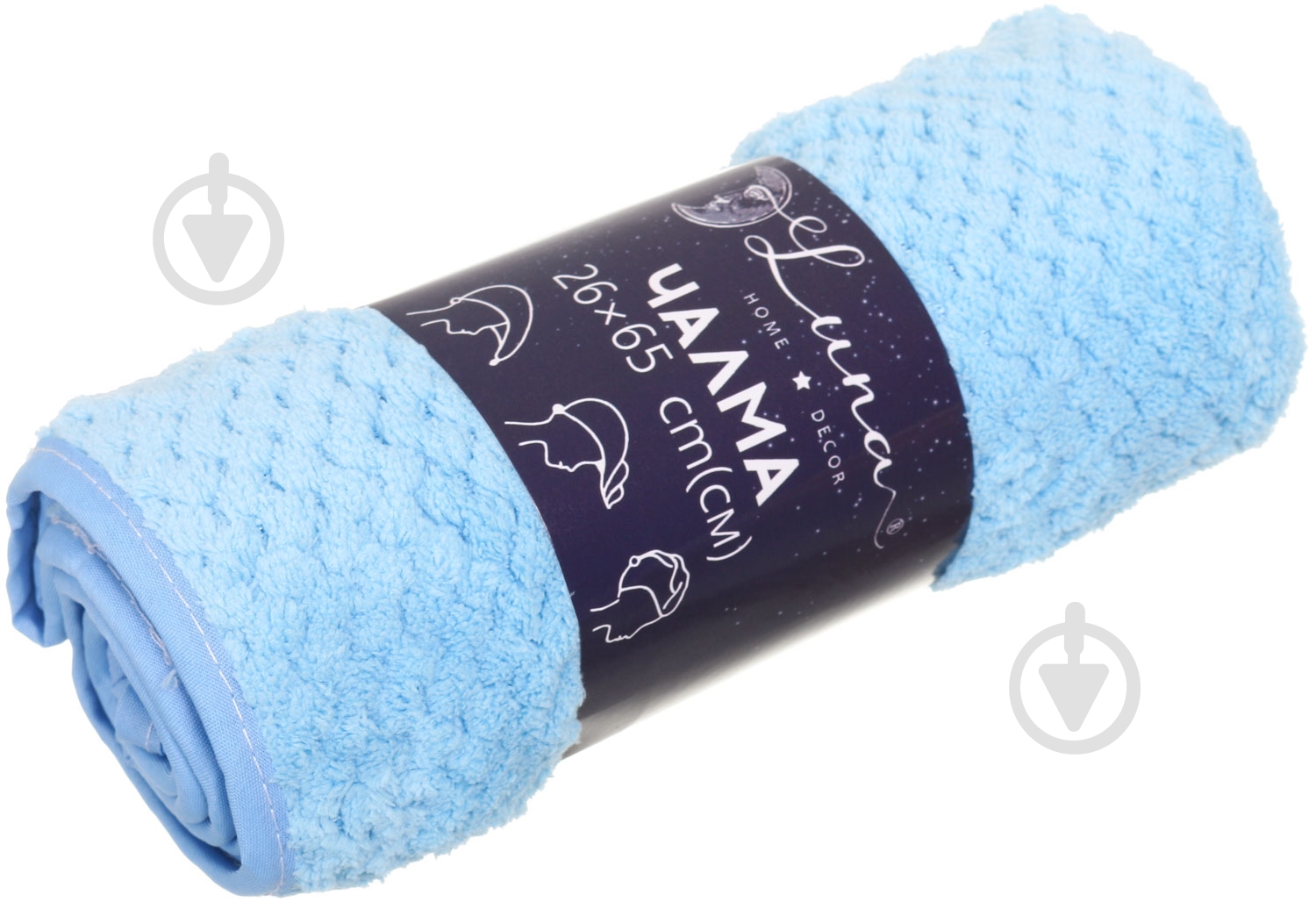 Чалма Solid 25x65 см голубой Luna - фото 4 Чалма Solid 25x65 см голубой Luna - фото 4