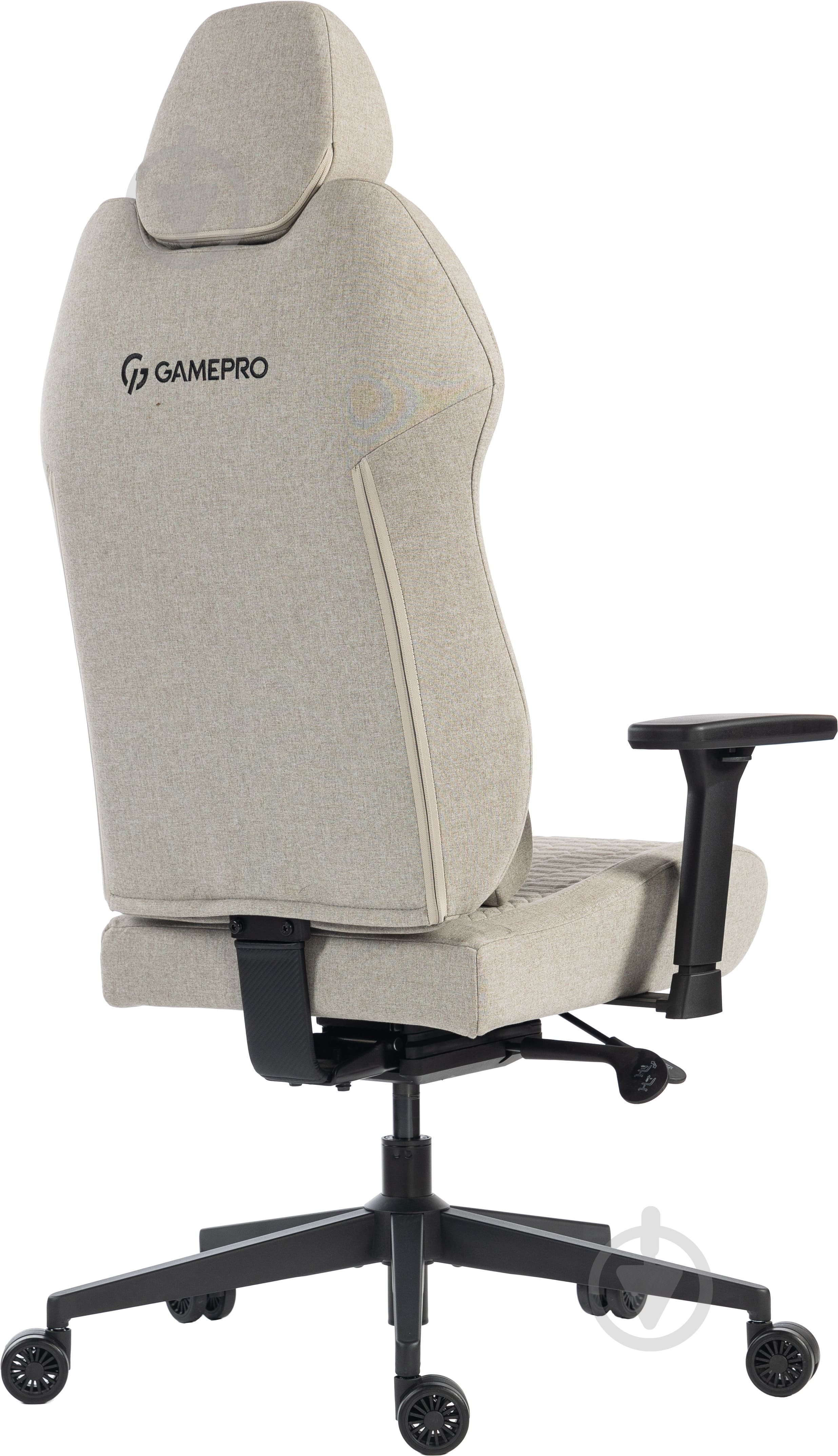 Кресло игровое GamePro GC760LG Light grey fabric серый - фото 4