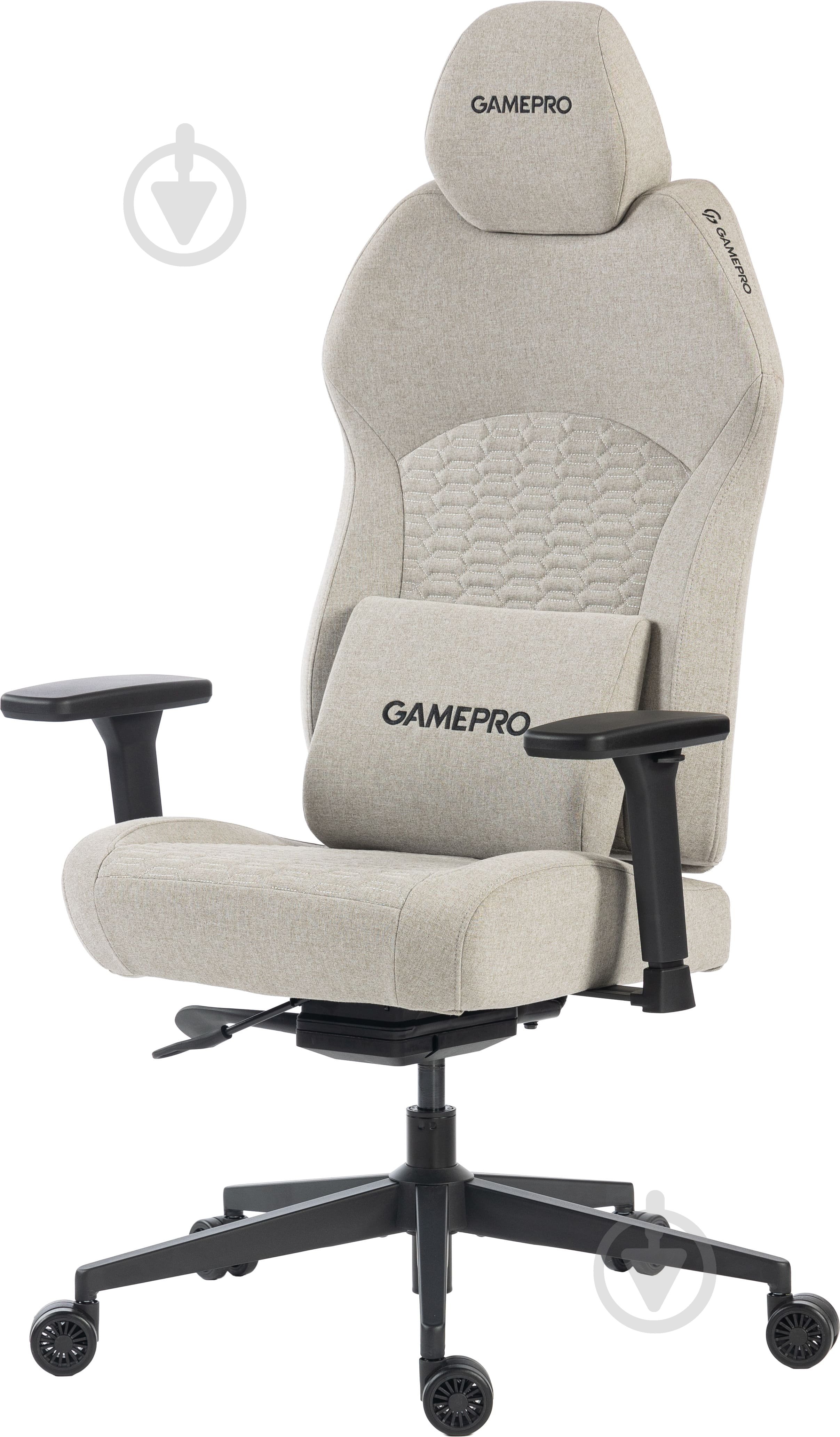 Кресло игровое GamePro GC760LG Light grey fabric серый - фото 6