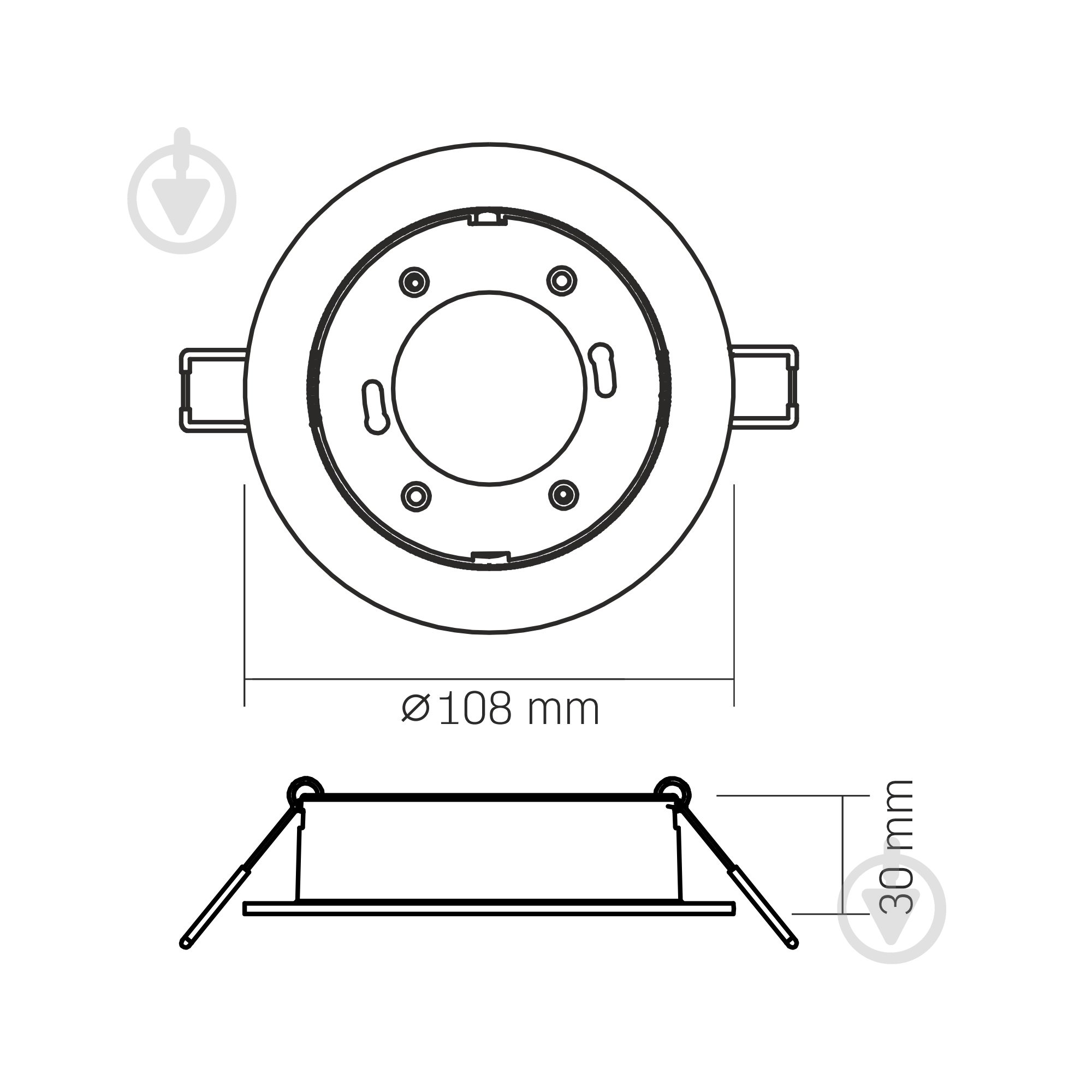 Світильник точковий Videx VL-SPF27R-W GX53 білий 28003 - фото 3