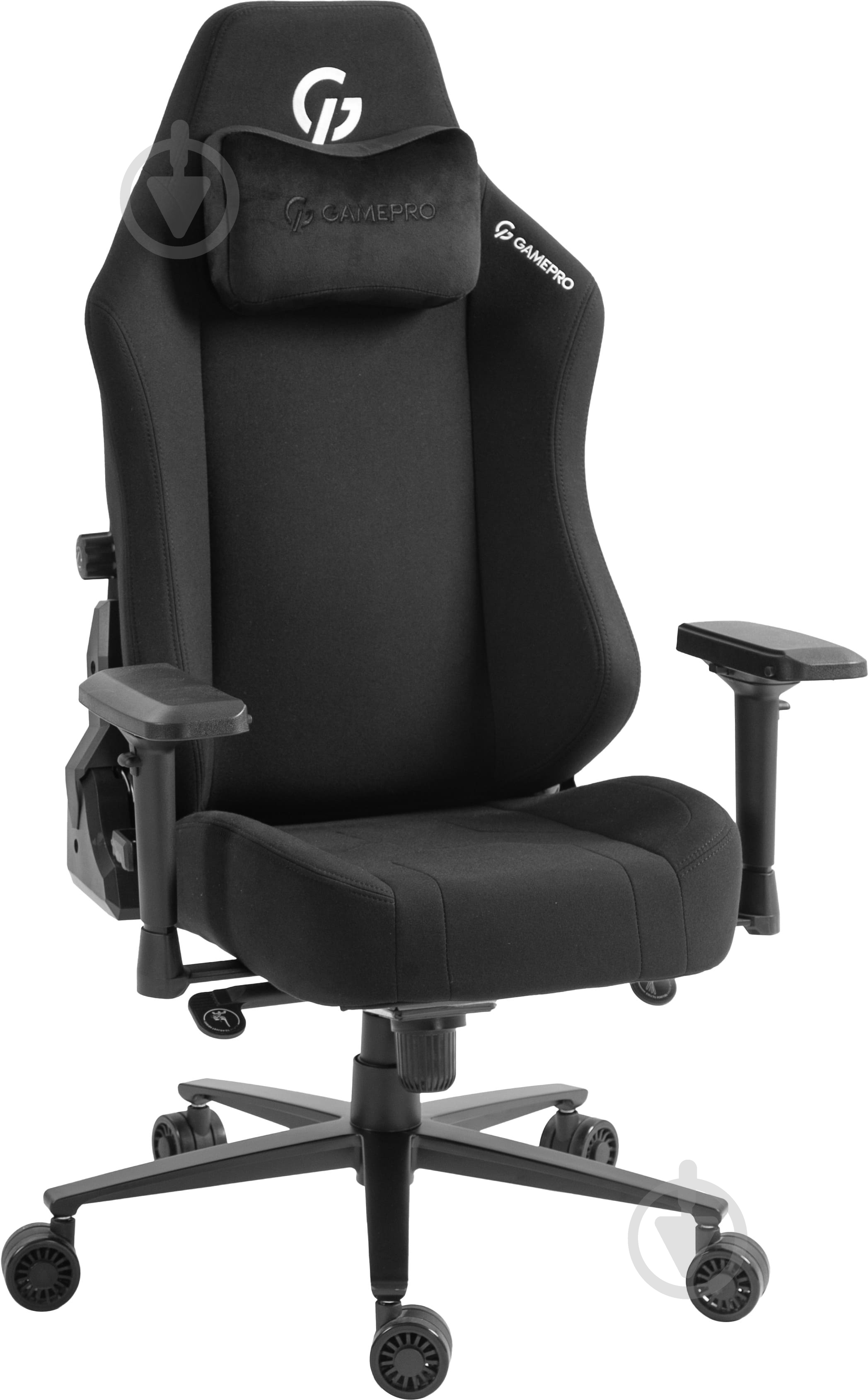 Крісло ігрове GamePro GC775B Black fabric чорний - фото 2