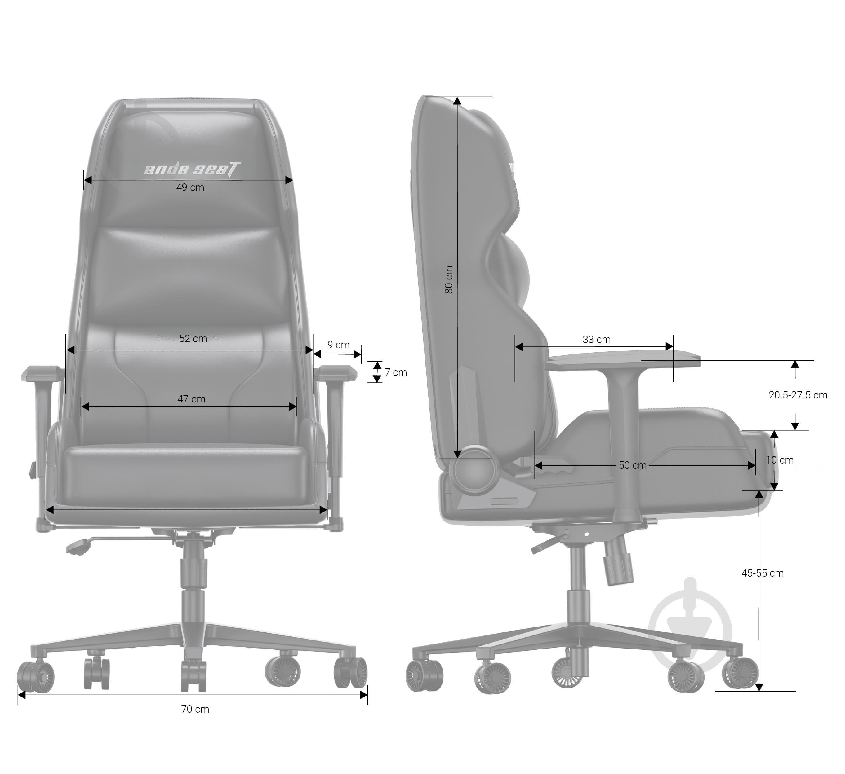 Кресло игровое Anda Seat X1 Gaming Sofa Black PVC черный - фото 15