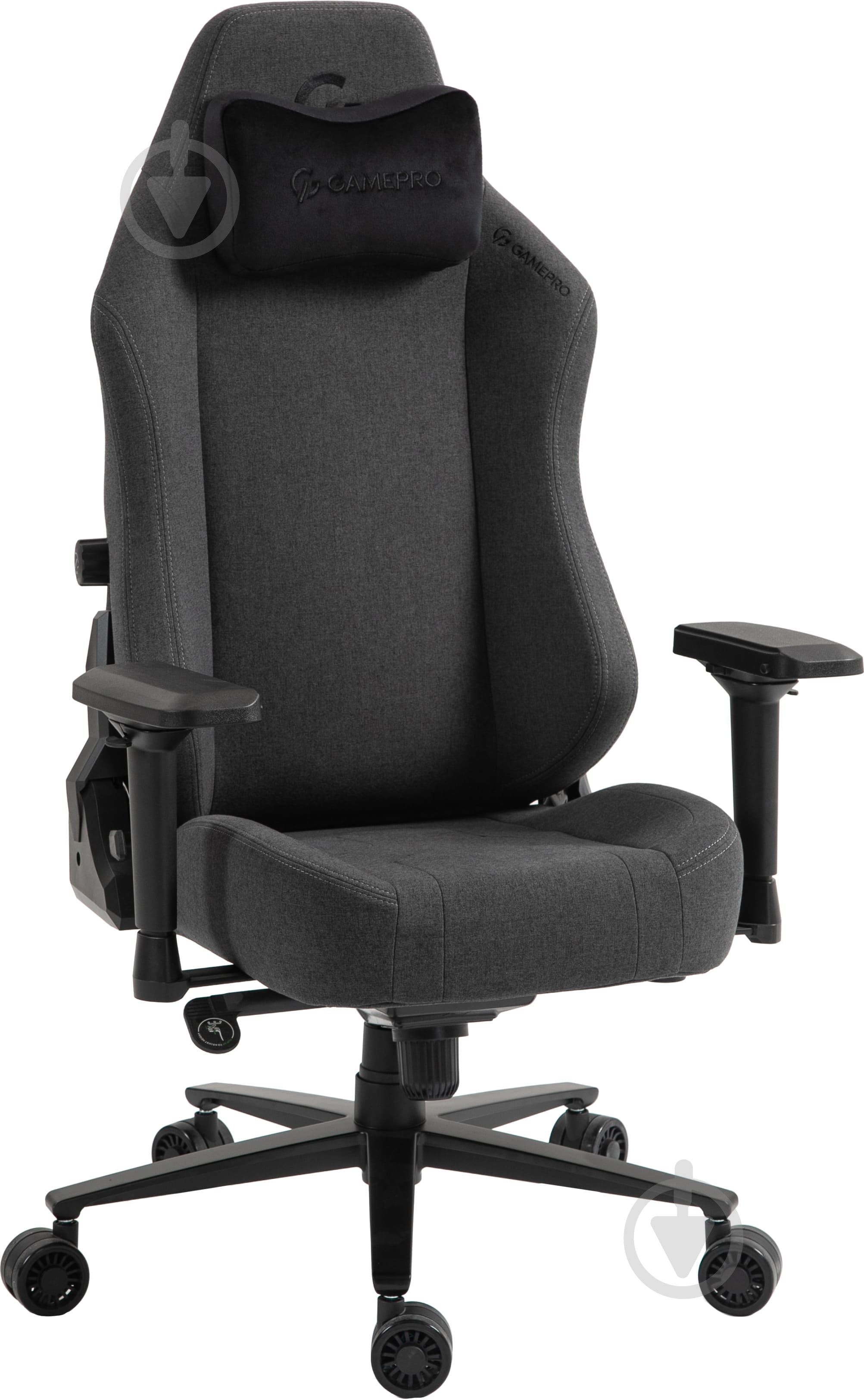Крісло ігрове GamePro GC775DG Dark grey fabric сірий - фото 2