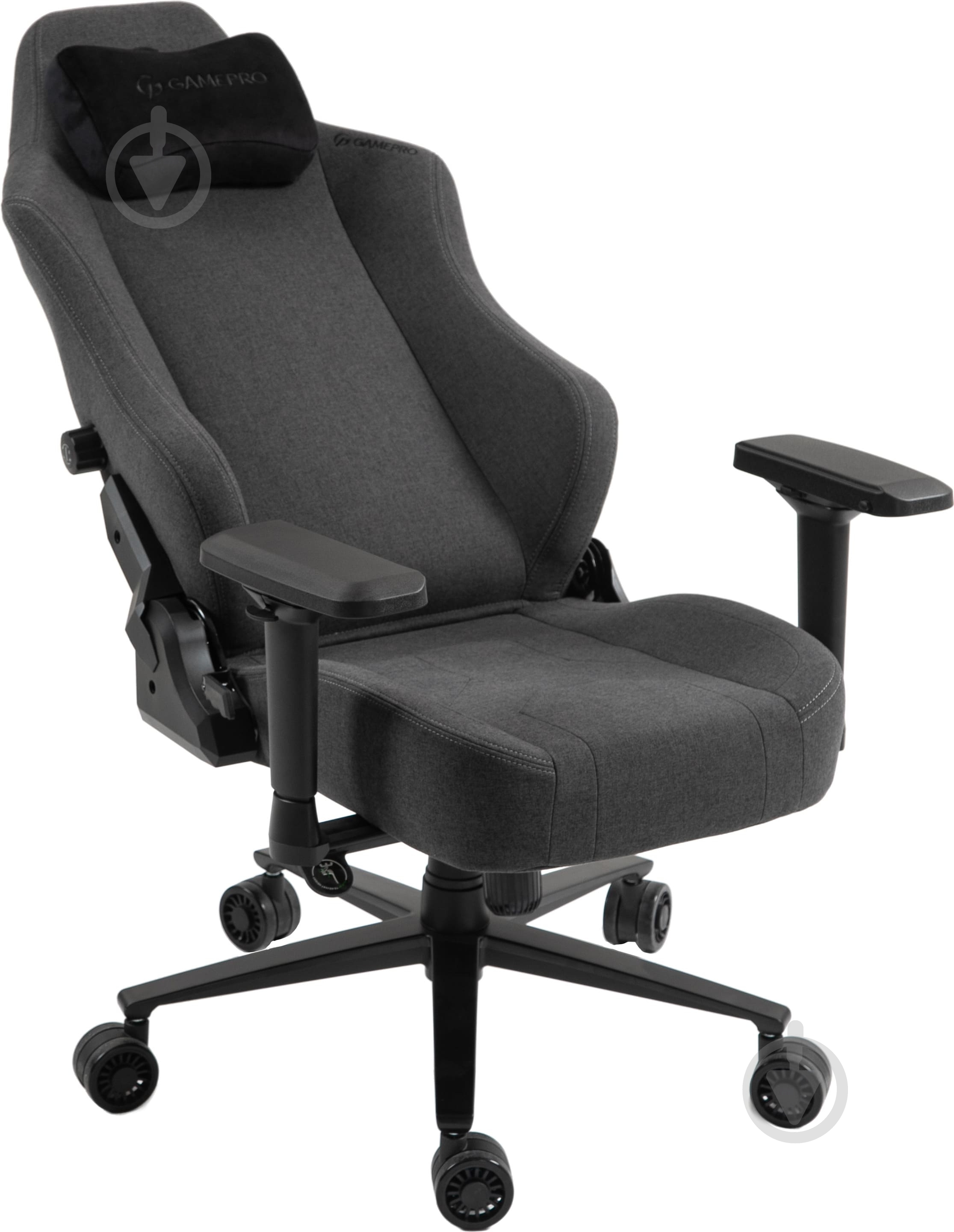 Крісло ігрове GamePro GC775DG Dark grey fabric сірий - фото 6