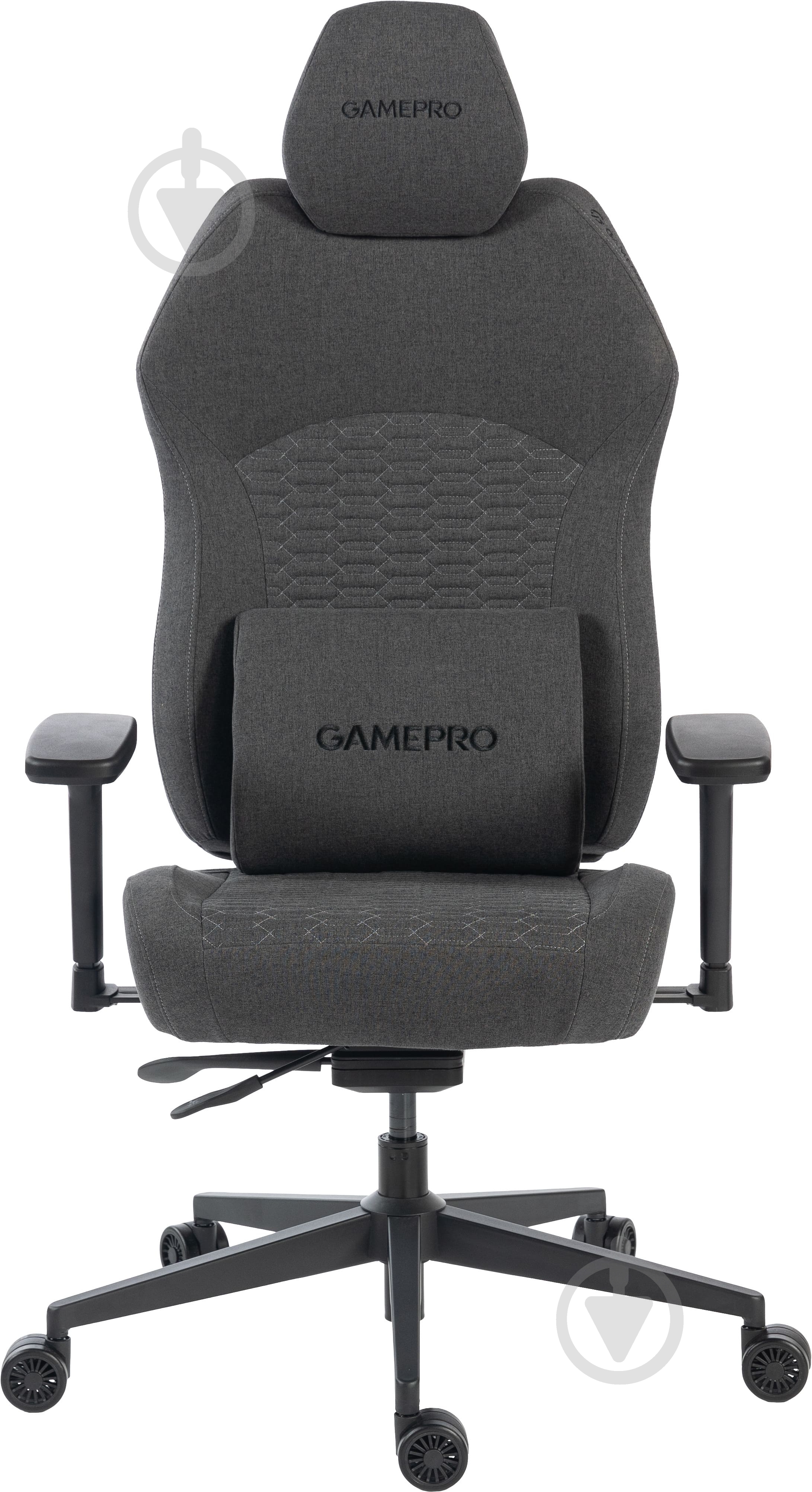 Крісло ігрове GamePro GC760DG Dark grey fabric сірий - фото 1