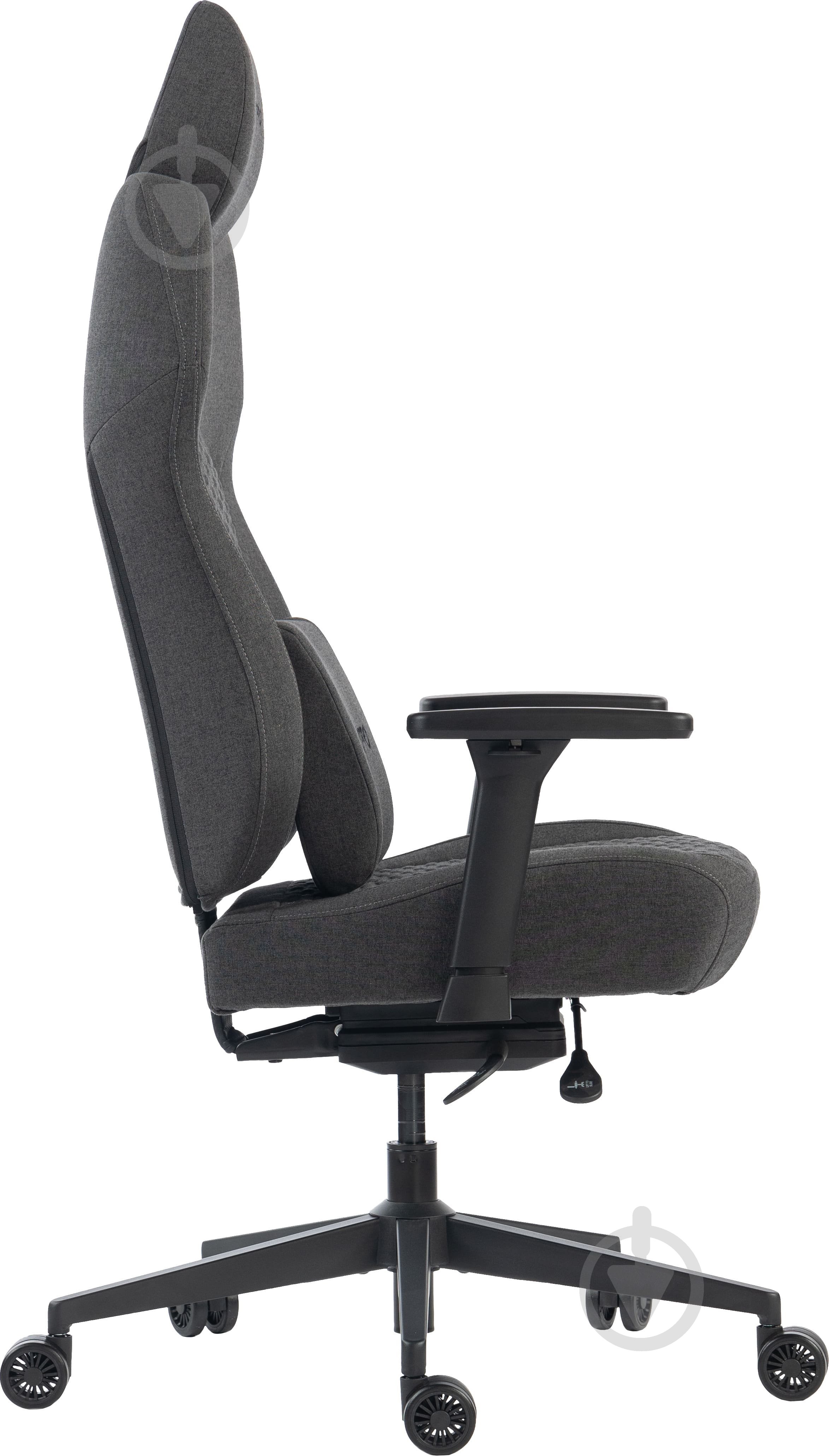 Крісло ігрове GamePro GC760DG Dark grey fabric сірий - фото 3