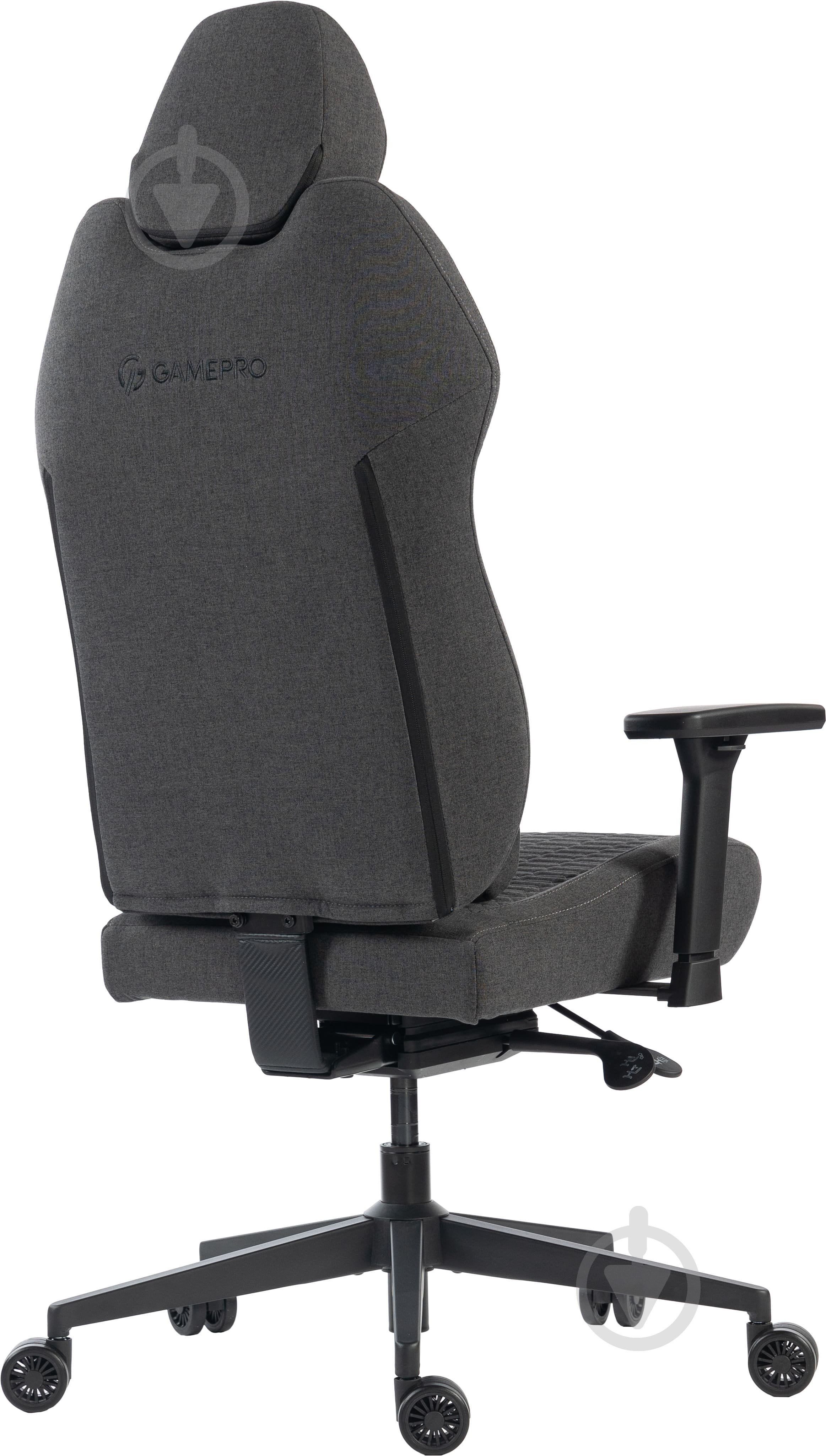 Крісло ігрове GamePro GC760DG Dark grey fabric сірий - фото 4
