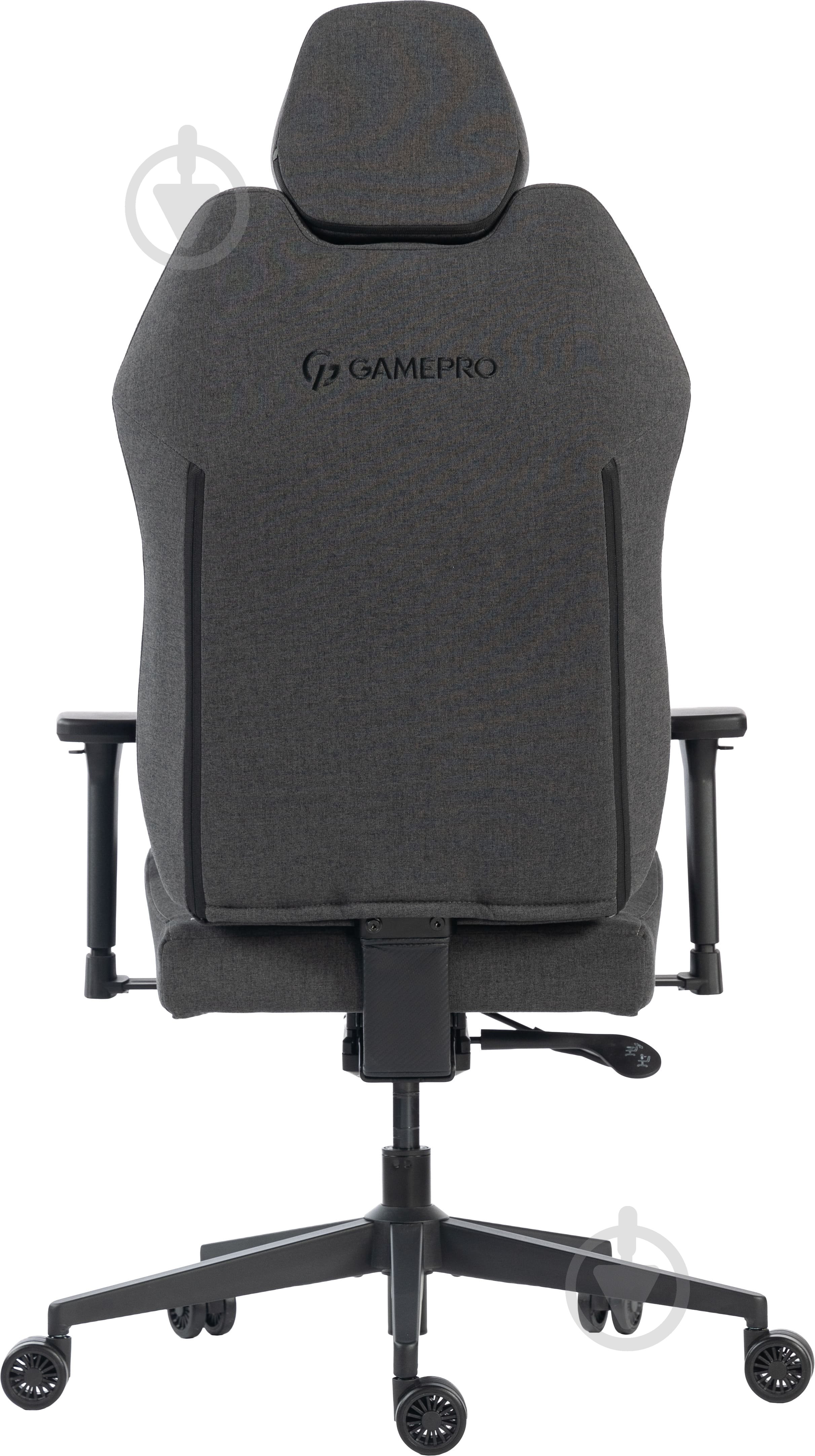 Крісло ігрове GamePro GC760DG Dark grey fabric сірий - фото 5