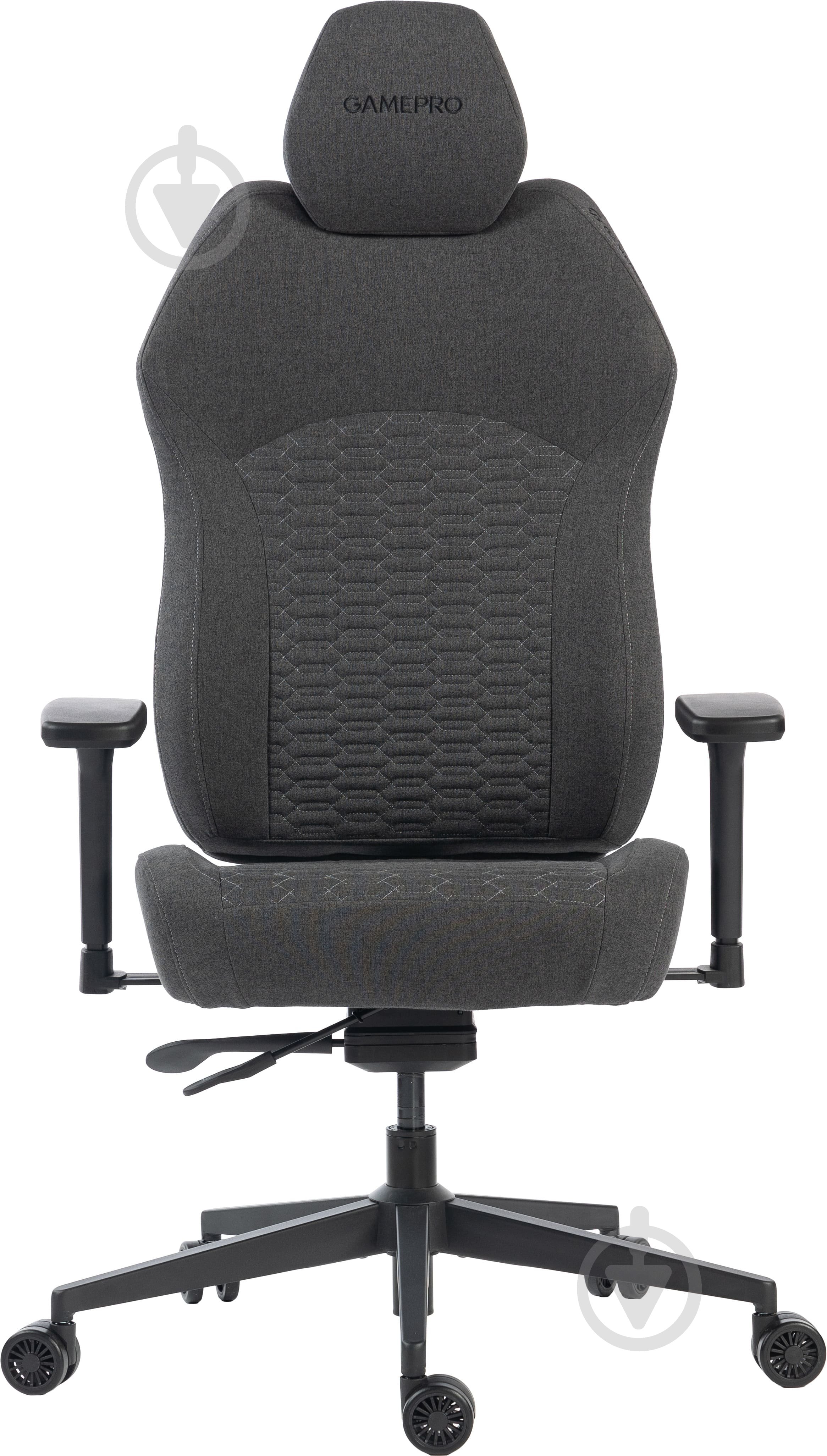Крісло ігрове GamePro GC760DG Dark grey fabric сірий - фото 9