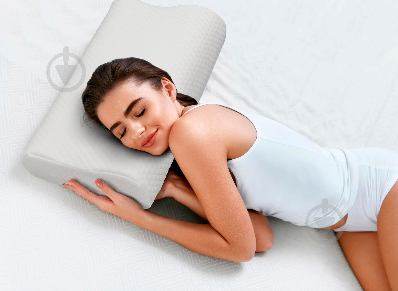 Подушка ортопедична Memory Wawe U-tek 58x40x10,5 см білий - фото 5