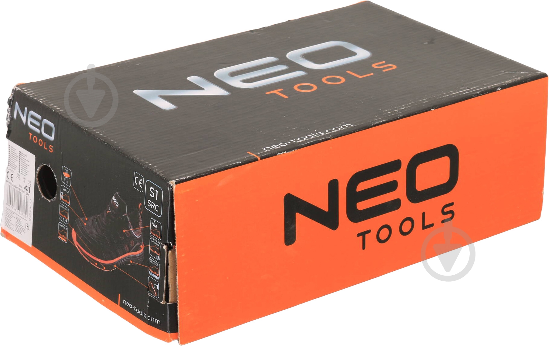 Кросівки NEO tools S1P SRC з металевим підноском р.44 82-095 чорно-помаранчевий - фото 13