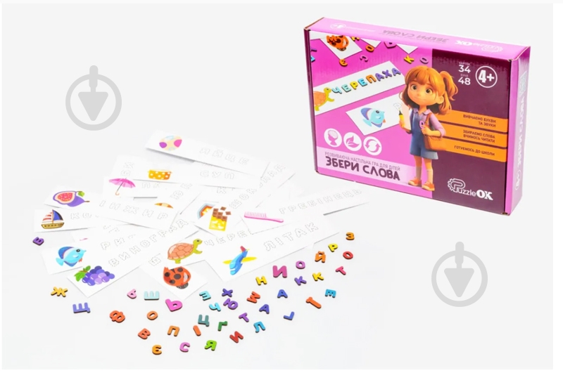 Игра деревянная PuzzleOk Збери слова Puz-22928 - фото 1