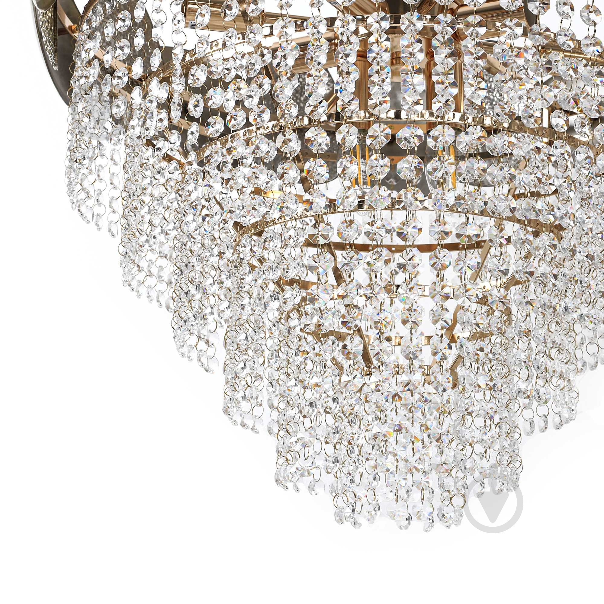 Люстра стельова Sirius Ш 5017/600 10x60 Вт E14 золотий Ш 5017/60 - фото 2