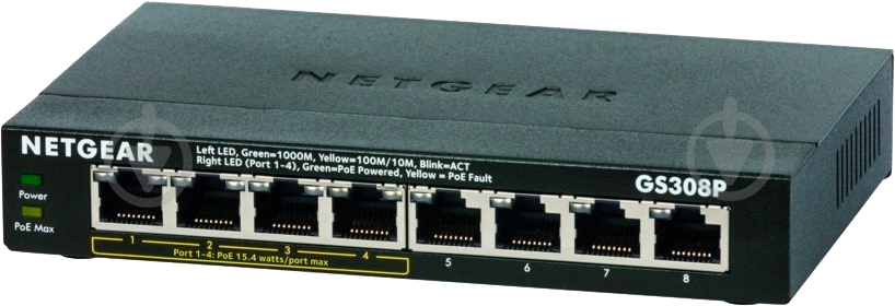 Коммутатор NETGEAR GS308P-100PES - фото 2 Коммутатор NETGEAR GS308P-100PES - фото 2