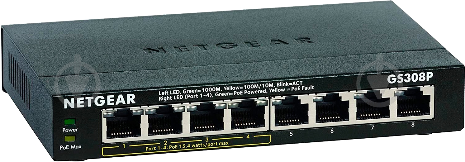 Коммутатор NETGEAR GS308P-100PES - фото 1 Коммутатор NETGEAR GS308P-100PES - фото 1