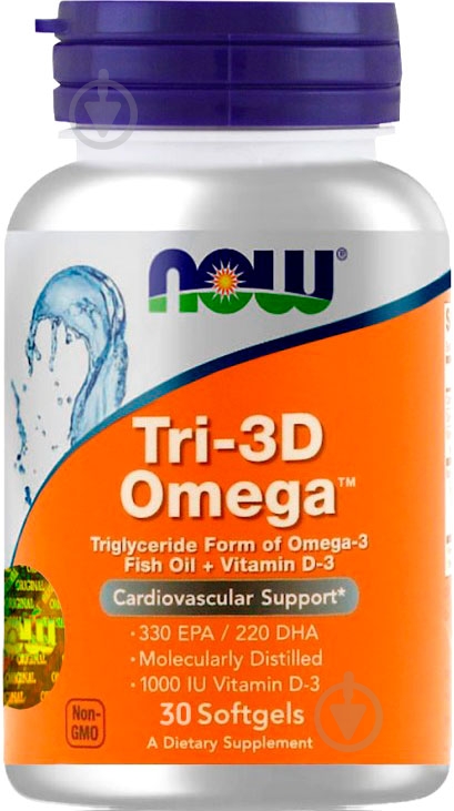 Омега Now Foods Tri-3D капсули 30 шт./уп. - фото 1