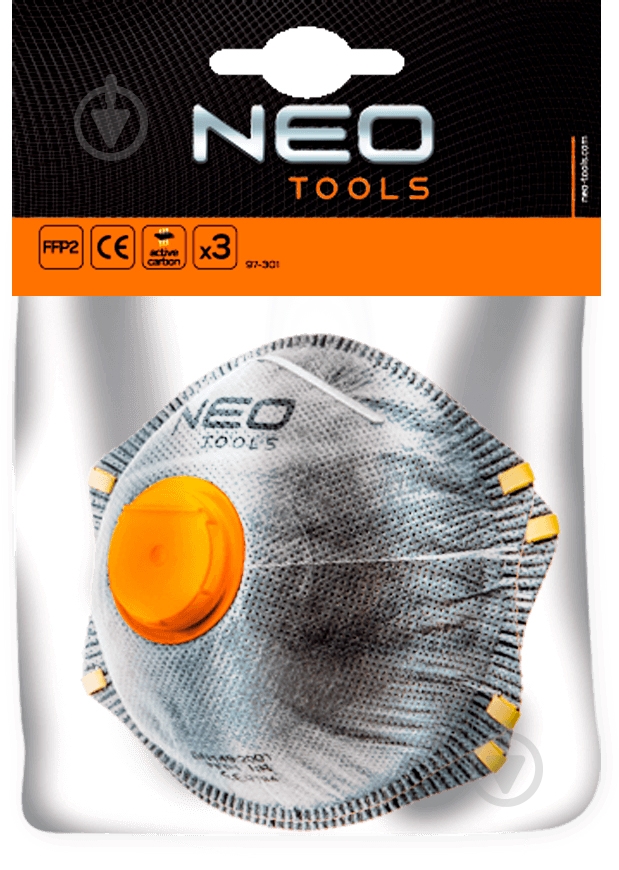 Респиратор NEO tools FFP2 3 шт. 97-301 - фото 2