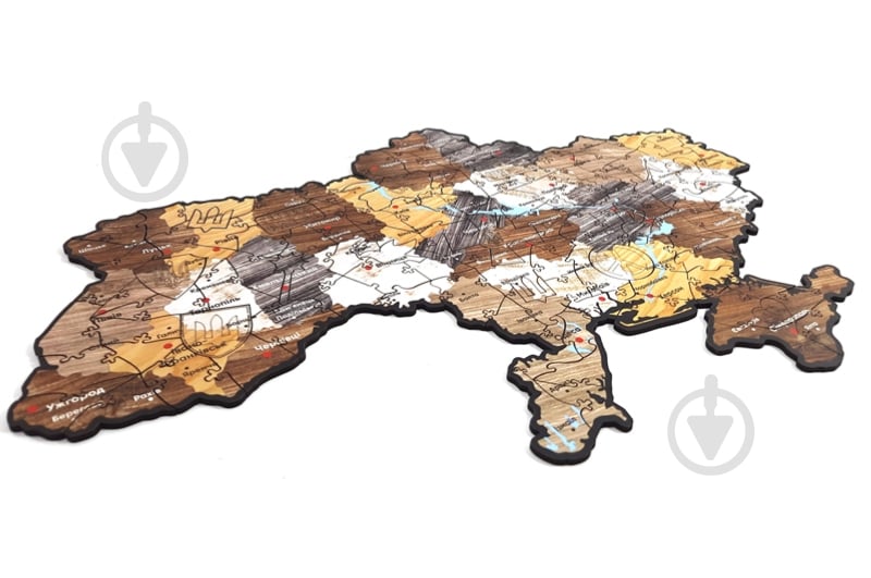 Пазл деревянный PuzzleOk Карта Украины PuzA3-01201 - фото 2