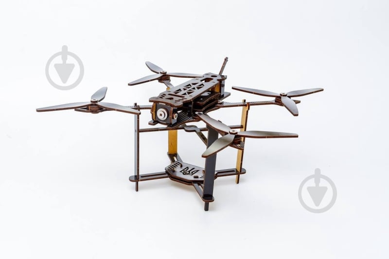 Деревянный 3D-конструктор PuzzleOk FPV Дрон Puz-00923 - фото 4