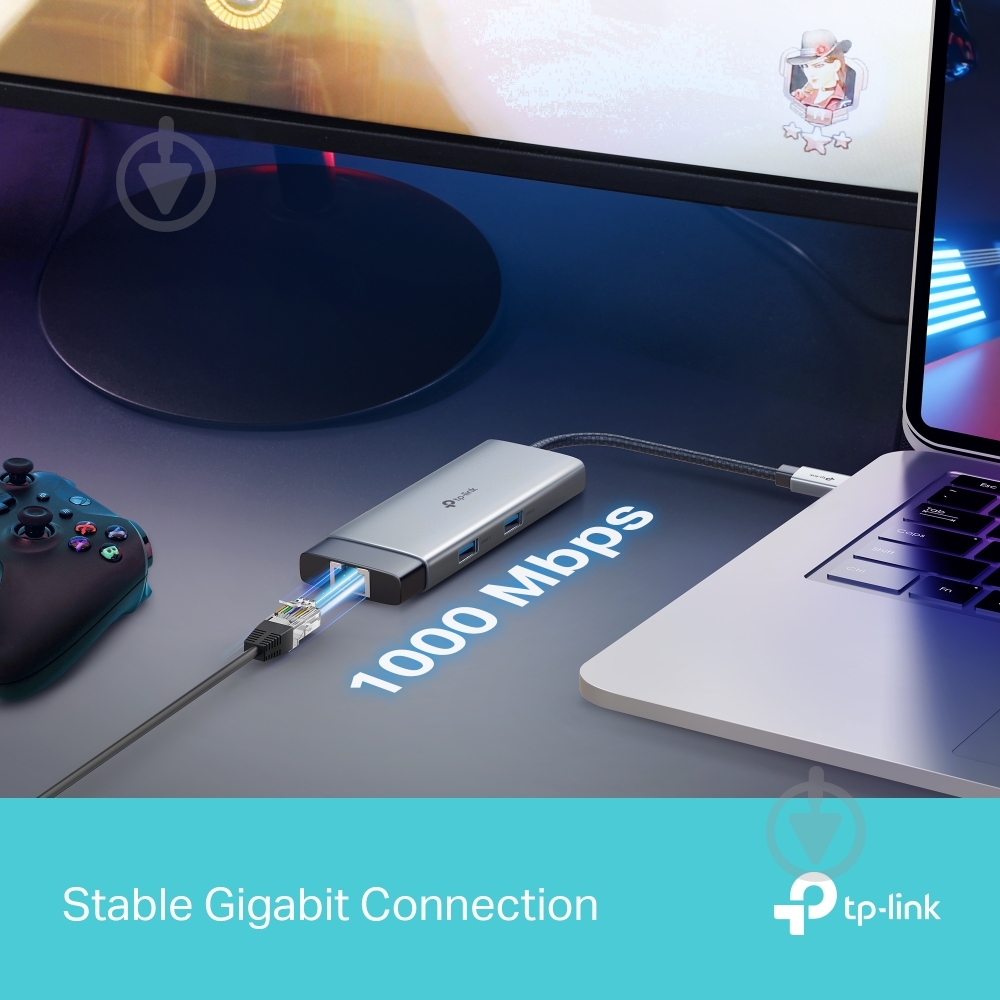 USB-хаб TP-Link USB Type-C 6-в-1 (UH6120C) - фото 8 USB-хаб TP-Link USB Type-C 6-в-1 (UH6120C) - фото 8