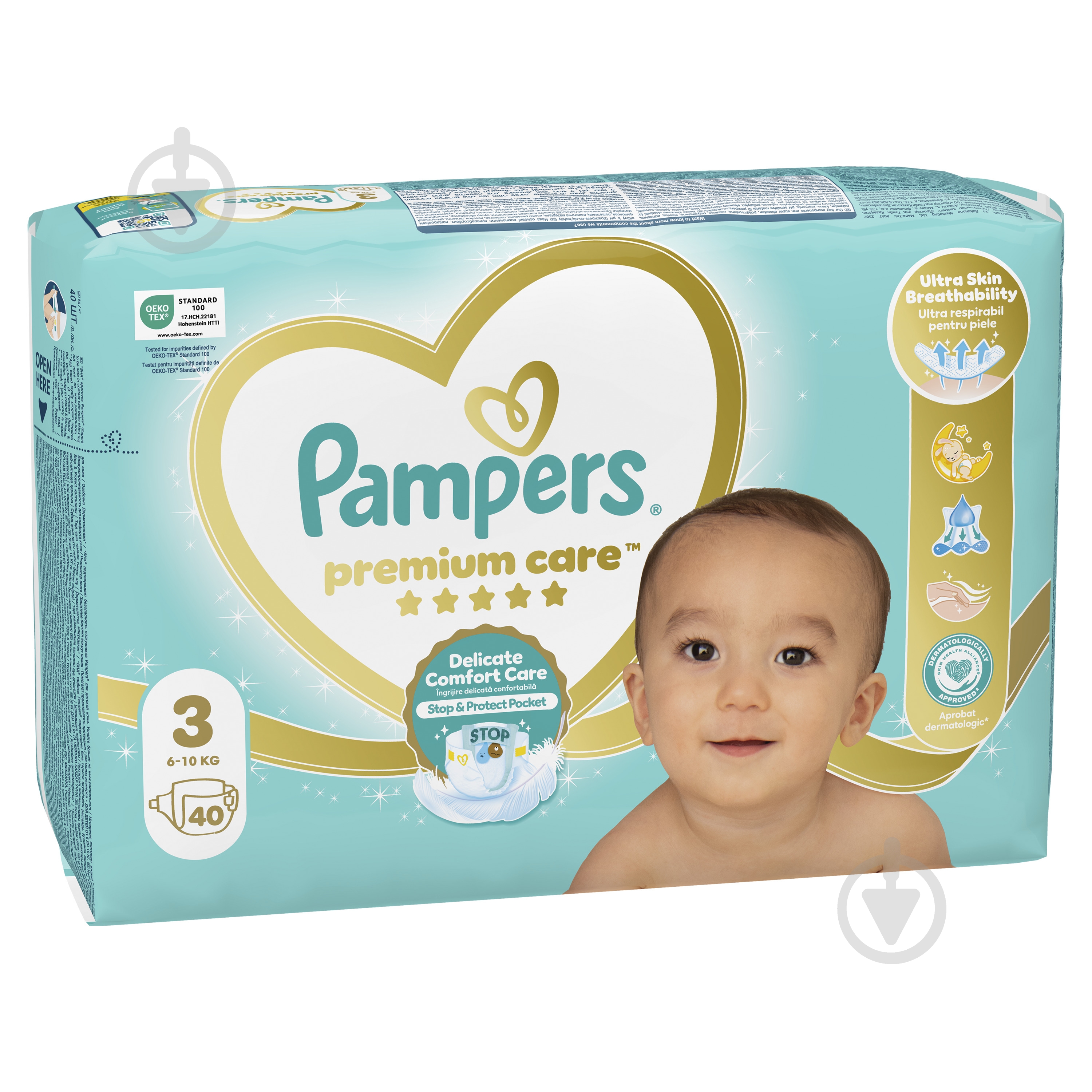 Подгузники Pampers Premium Care Размер 3 6-10 кг 40 шт. - фото 2