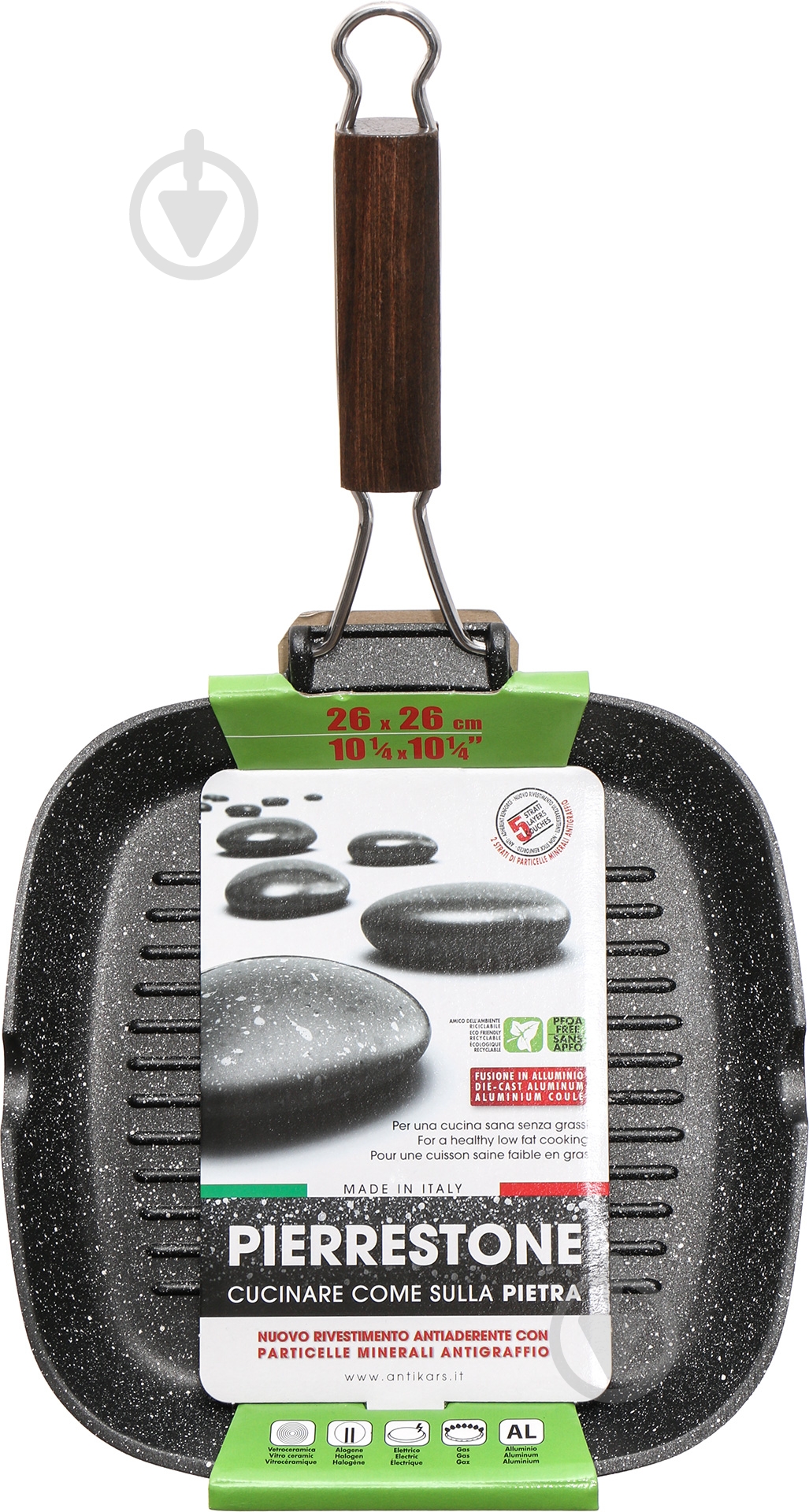 Сковорода-гриль Antik Ars 26x26 см 30-2696PS - фото 4