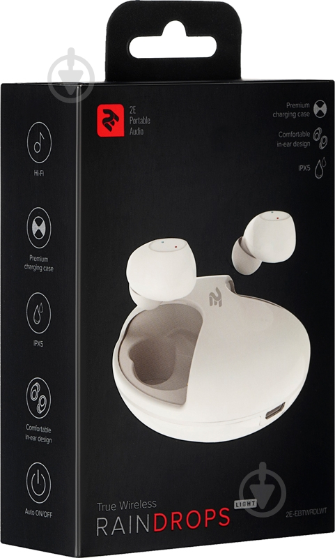 Наушники 2E RainDrops Light True Wireless Waterproof Mic white (2E-EBTWRDLWT) - фото 3