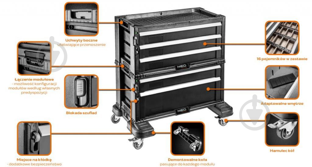 Тележка для ручного инструмента NEO tools 84-226 - фото 2 Тележка для ручного инструмента NEO tools 84-226 - фото 2