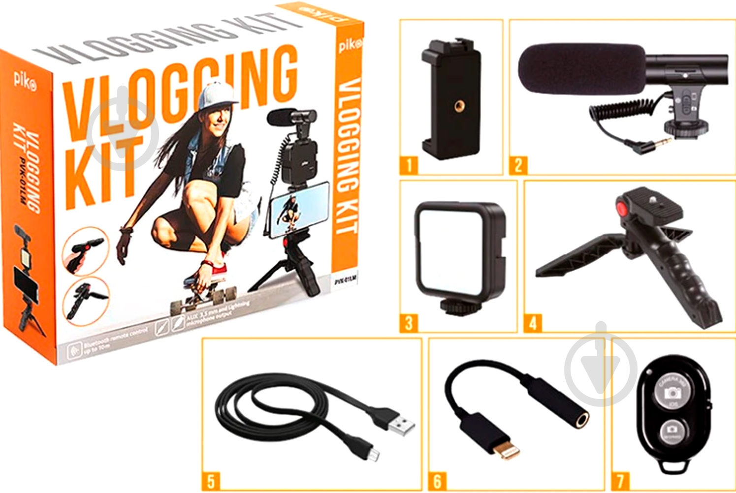 Комплект блогера Piko Vlogging Kit PVK-01LM - фото 4 Комплект блогера Piko Vlogging Kit PVK-01LM - фото 4