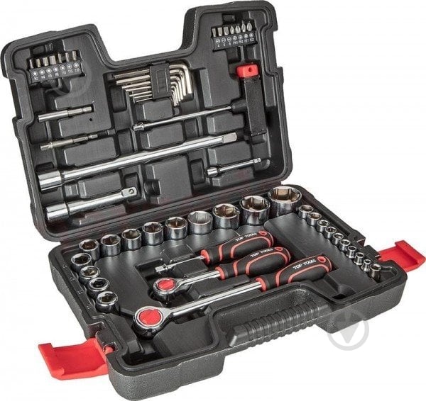 Набір головок Top Tools 1/4 + 1/2 53 шт. 38D530 - фото 1 Набір головок Top Tools 1/4 + 1/2 53 шт. 38D530 - фото 1
