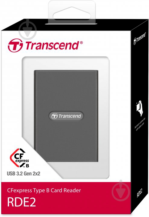 Кардридер Transcend TS-RDE2 CFexpress Type-B USB 3.2 Gen 2x2 Type-C - фото 8