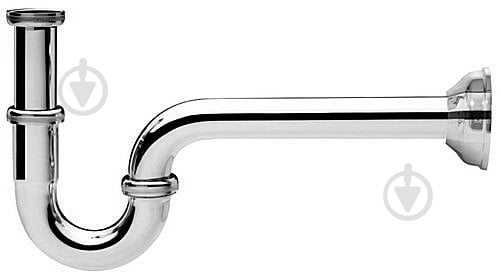 Сифон Ghidini латунный хромированный трубчатый для умывальника (под автопробку) O32 х 1 1/4" - фото 1