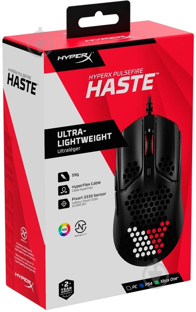 Мишка HyperX Pulsefire Haste USB Black (HMSH1-A-BK/G) black (4P5P9AA) - фото 10