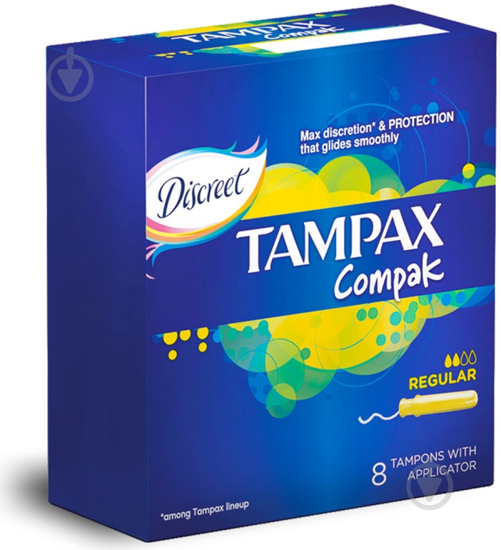 Тампоны Tampax Compak с апликатором 8 шт. - фото 1 Тампоны Tampax Compak с апликатором 8 шт. - фото 1