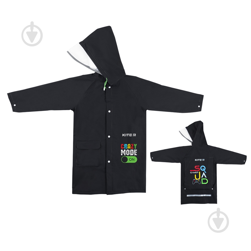 Дождевик KITE р.130-145 черный K24-2600M - фото 1