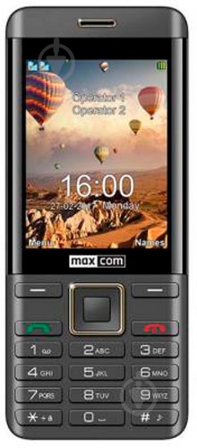 Мобильный телефон Maxcom MM236 black/gold - фото 1