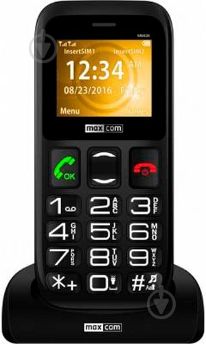 Мобильный телефон Maxcom MM426 black MM426 Black - фото 1