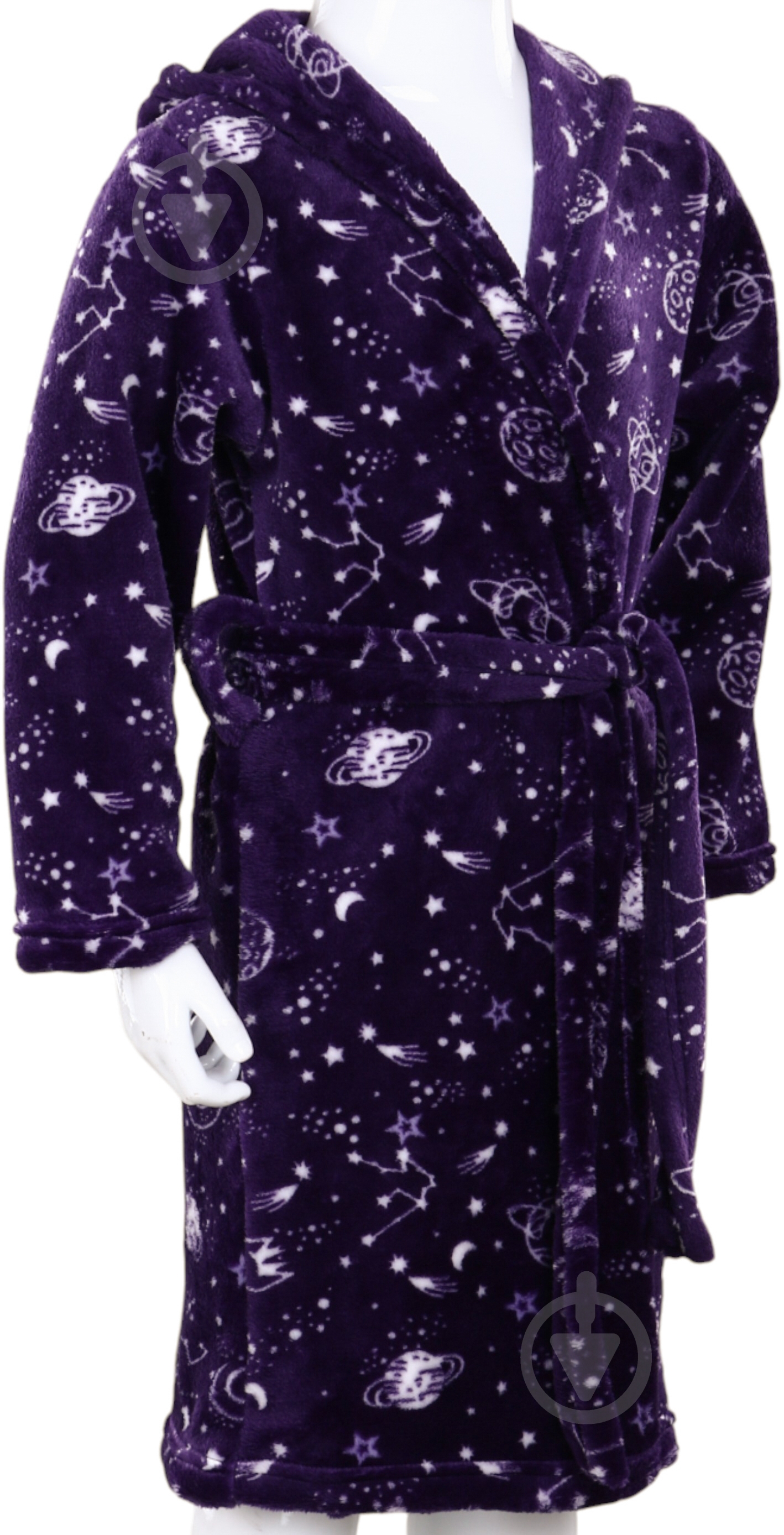 Халат для мальчиков HW Космос р.98-104 темно-синий с белым 0341 - фото 2 Халат для мальчиков HW Космос р.98-104 темно-синий с белым 0341 - фото 2