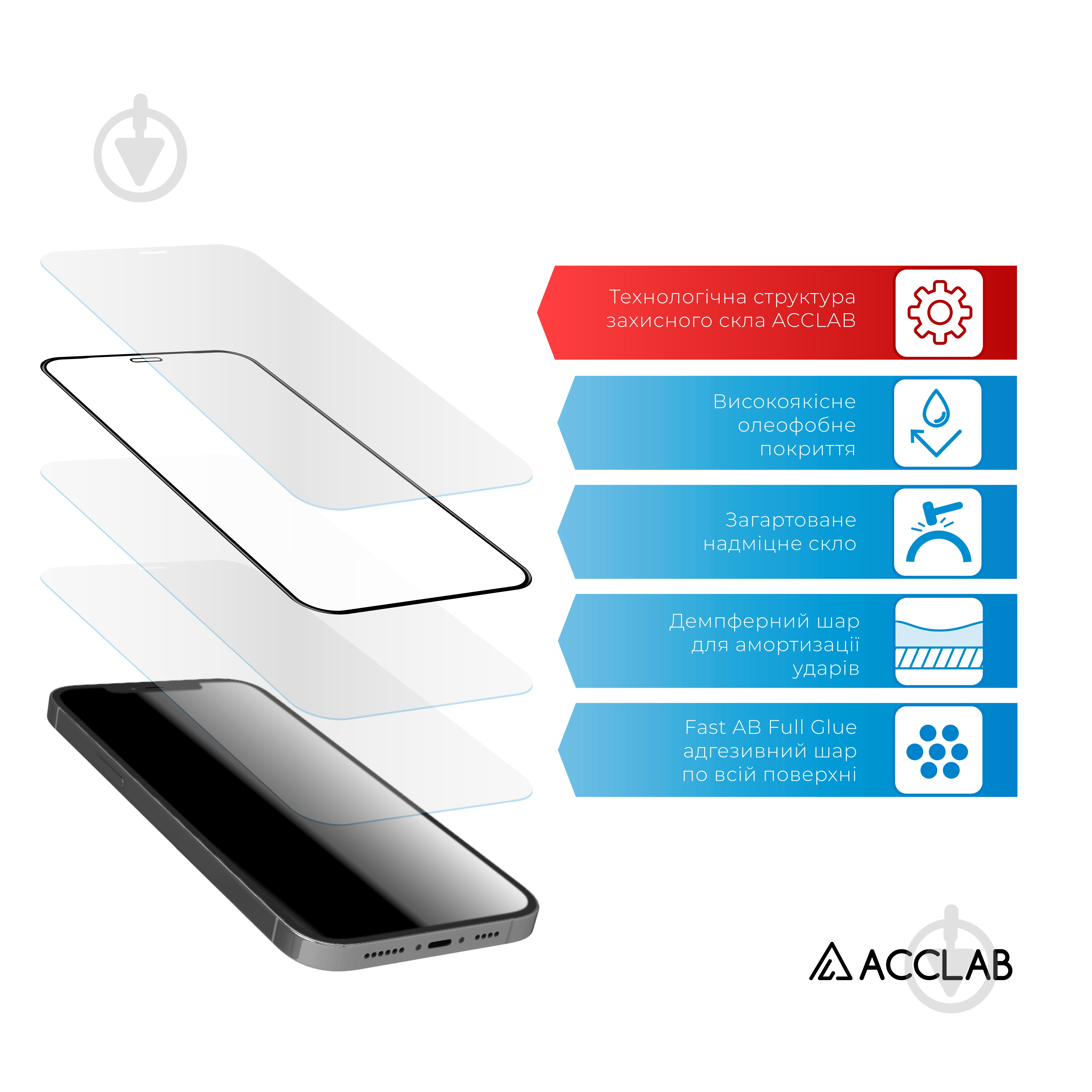 Защитное стекло Acclab 9H для Samsung Galaxy A16/M16/F16 (1283126620249) - фото 2