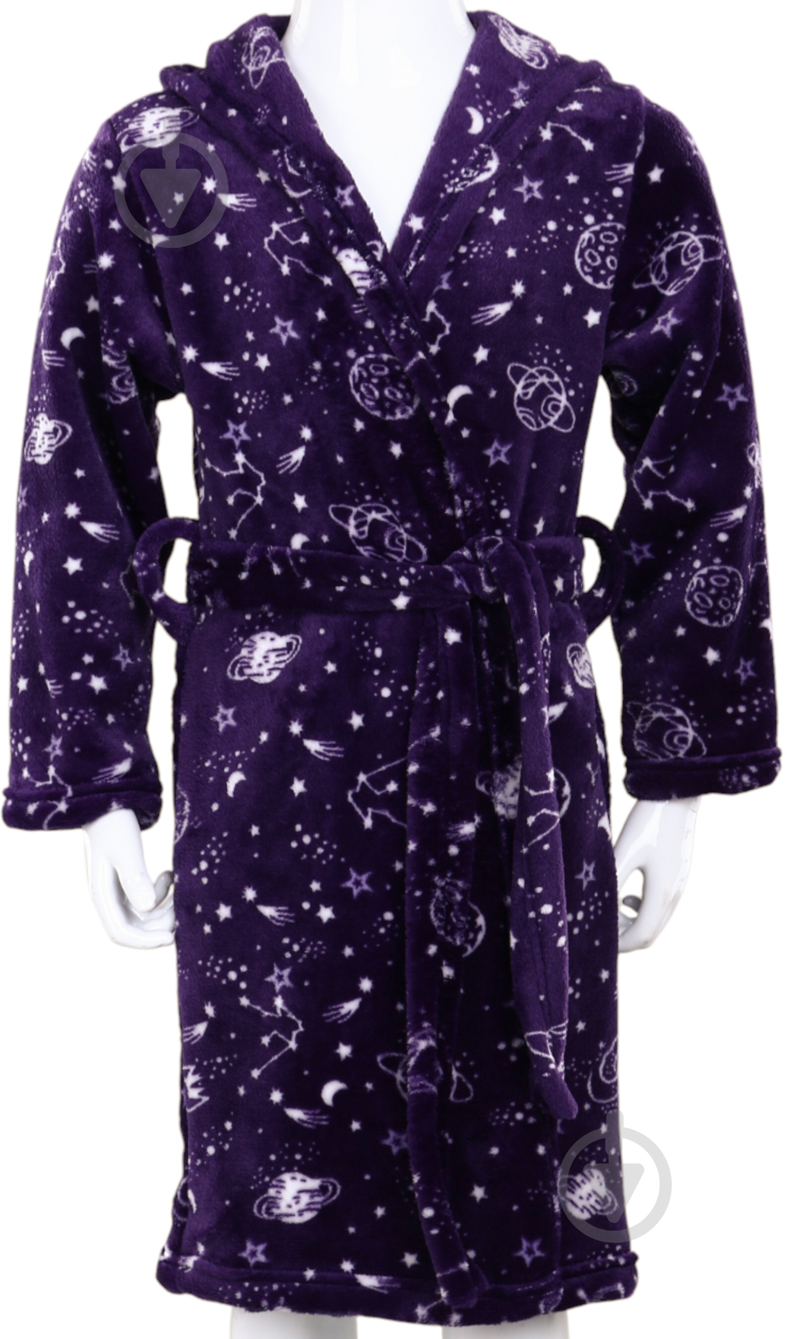 Халат для мальчиков HW Космос р.158-164 темно-синий с белым 0341 - фото 1