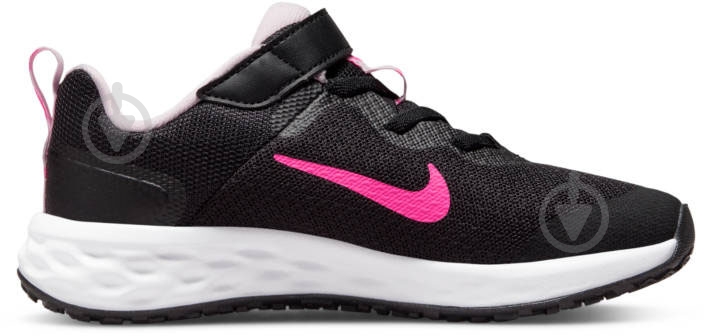 Кроссовки для девочек демисезонные Nike REVOLUTION 6 DD1095-007 р.28,5 черные - фото 2