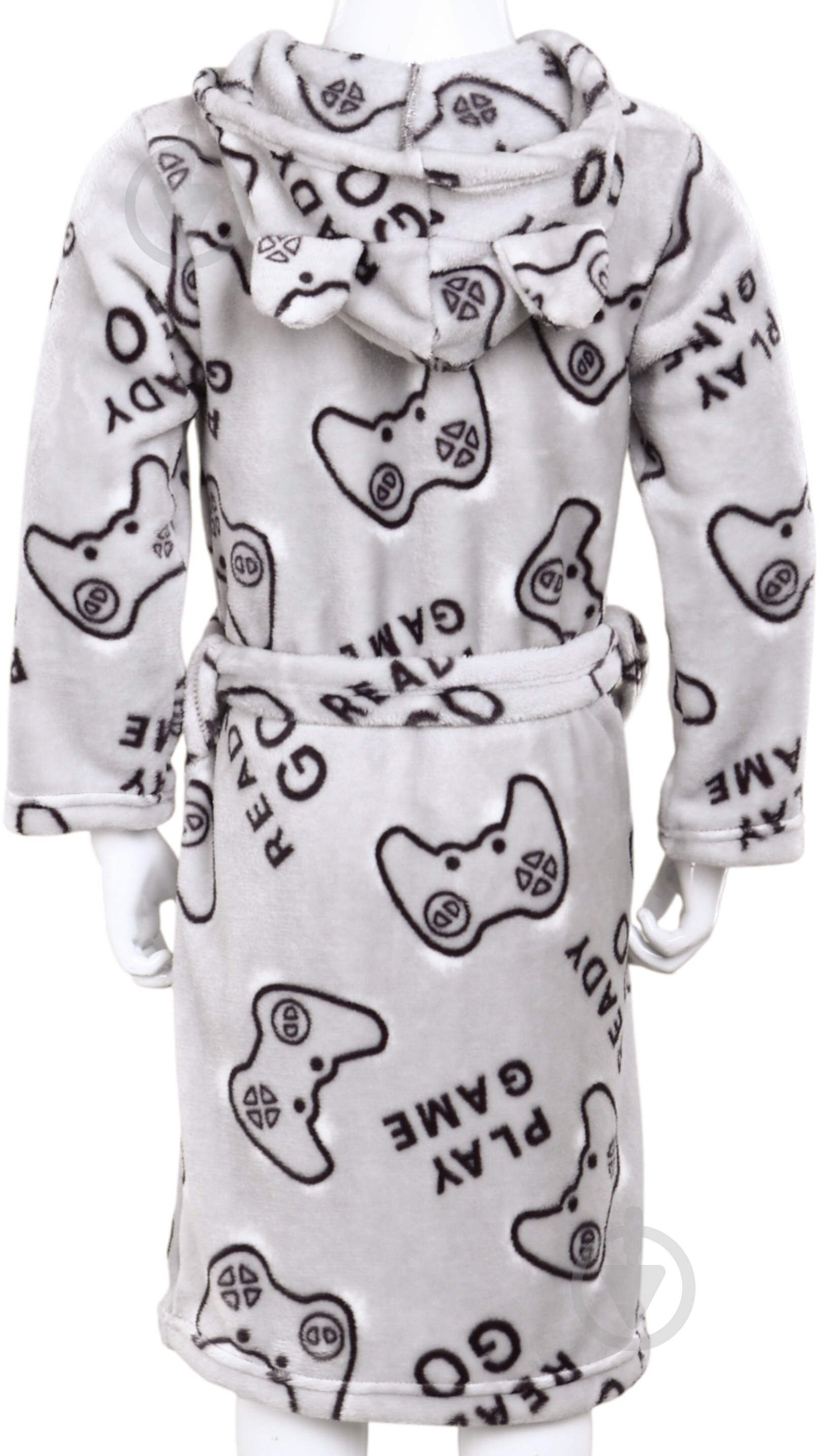 Халат для мальчиков HW Game р.110-116 серый 0342 - фото 8