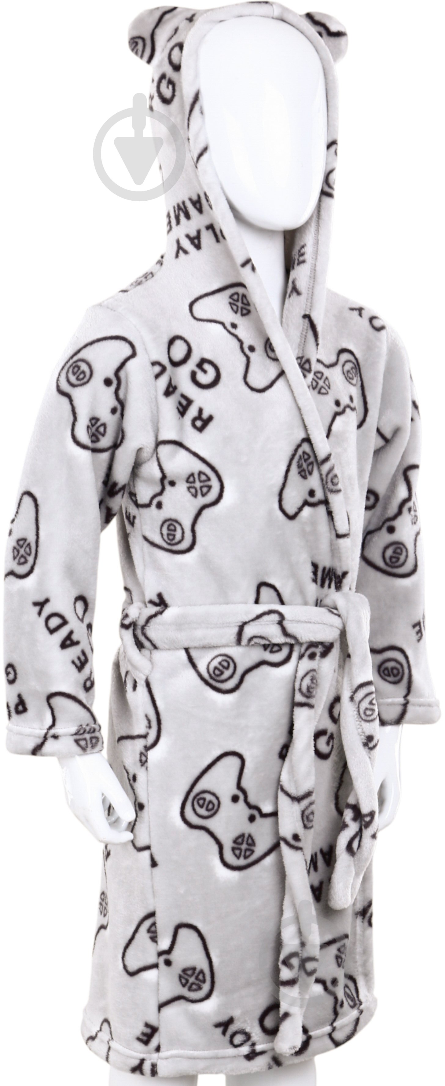 Халат для мальчиков HW Game р.134-140 серый 0342 - фото 4 Халат для мальчиков HW Game р.134-140 серый 0342 - фото 4