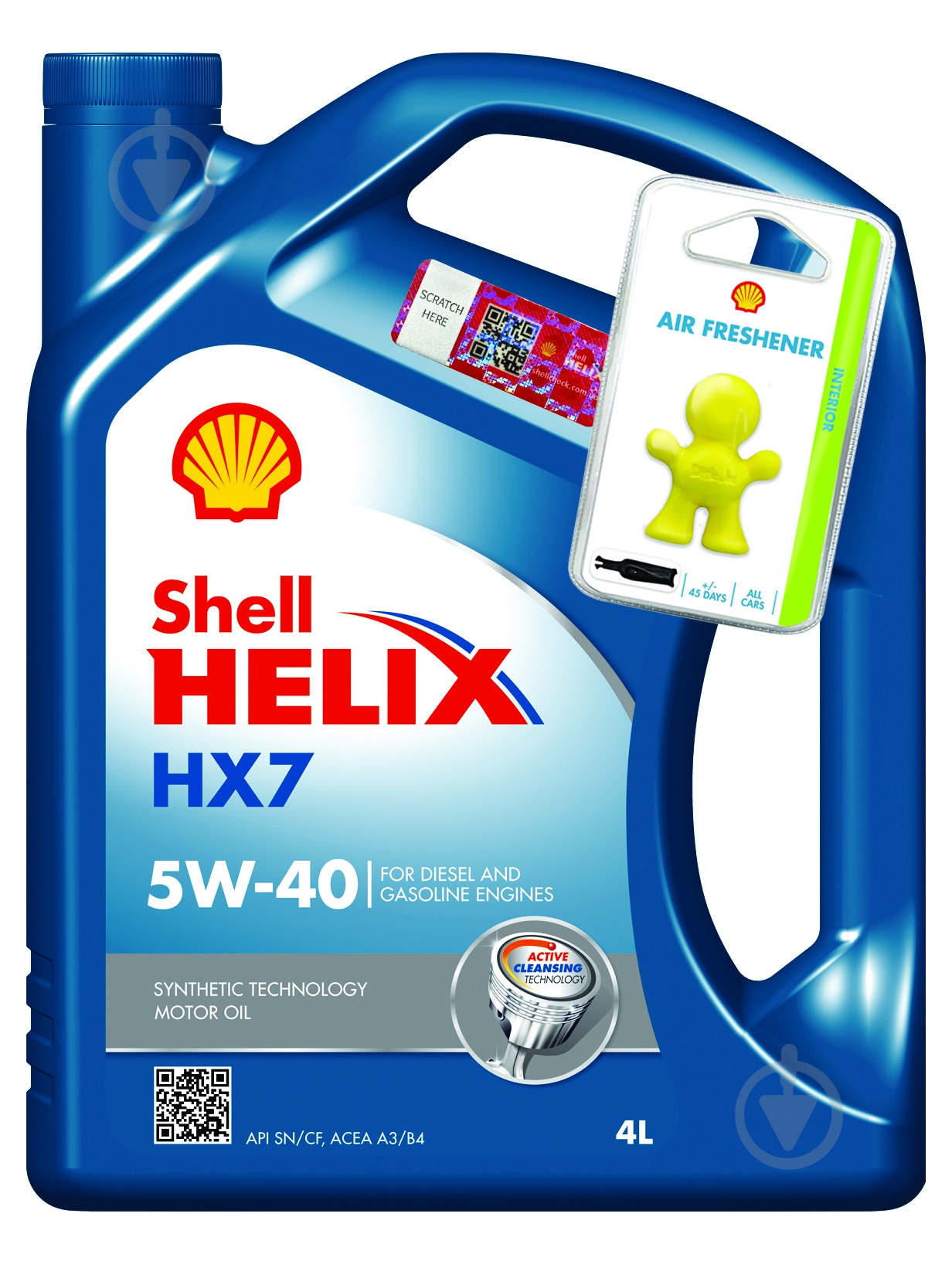Моторна олива напівсинтетична SHELL Helix HX7 5W-40 4 л (ТОВ-У513078) - фото 1