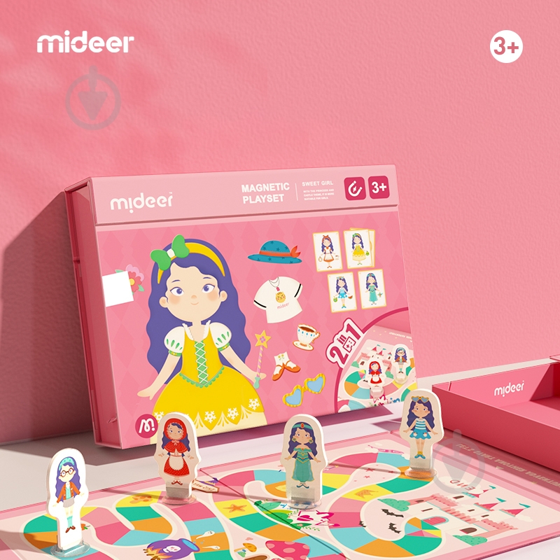 Игра настольная Mideer магнитная книга 2 в 1 - Девушки MD3233 - фото 4