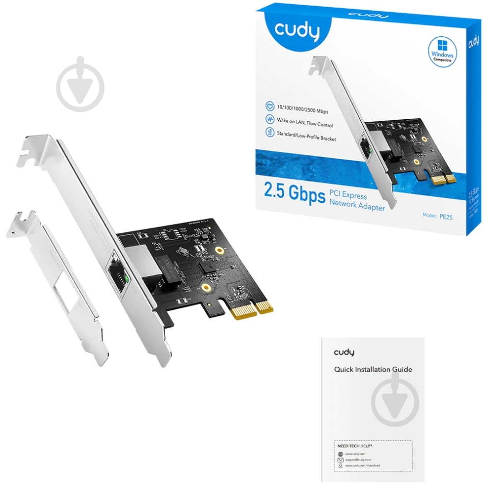 Сетевая карта Cudy PE25 2.5G PCI Express Adapter - фото 3