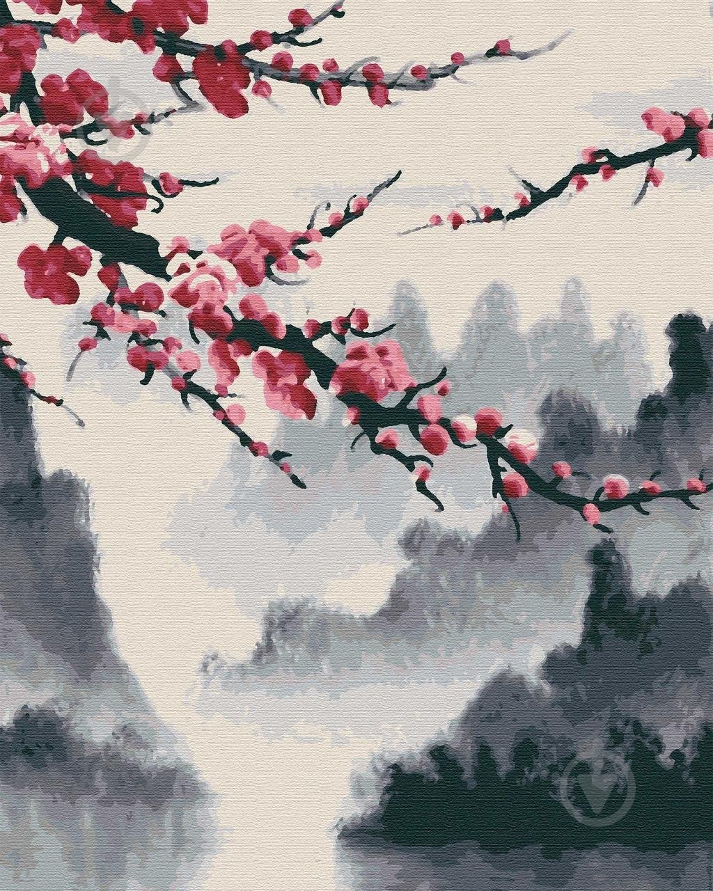 Картина за номерами Гілка сакури 40x50 см Riviera Blanca - фото 1 Картина за номерами Гілка сакури 40x50 см Riviera Blanca - фото 1