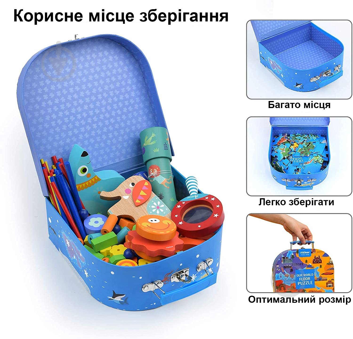 Пазл Mideer в кейсе Карта Мира MD3027 - фото 6