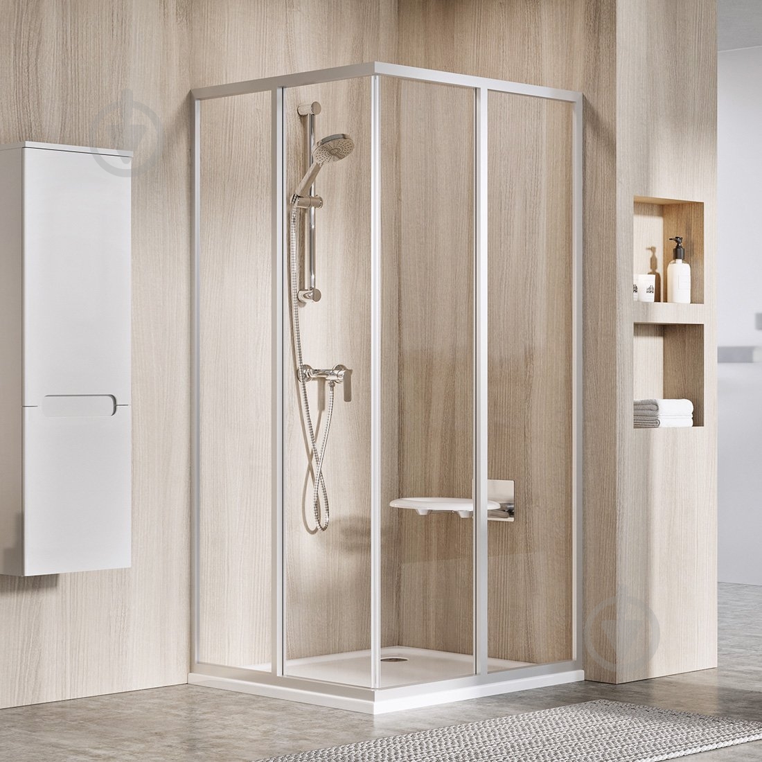 Душевые двери Ravak SRV2-100 S сатин + Transparent - фото 2