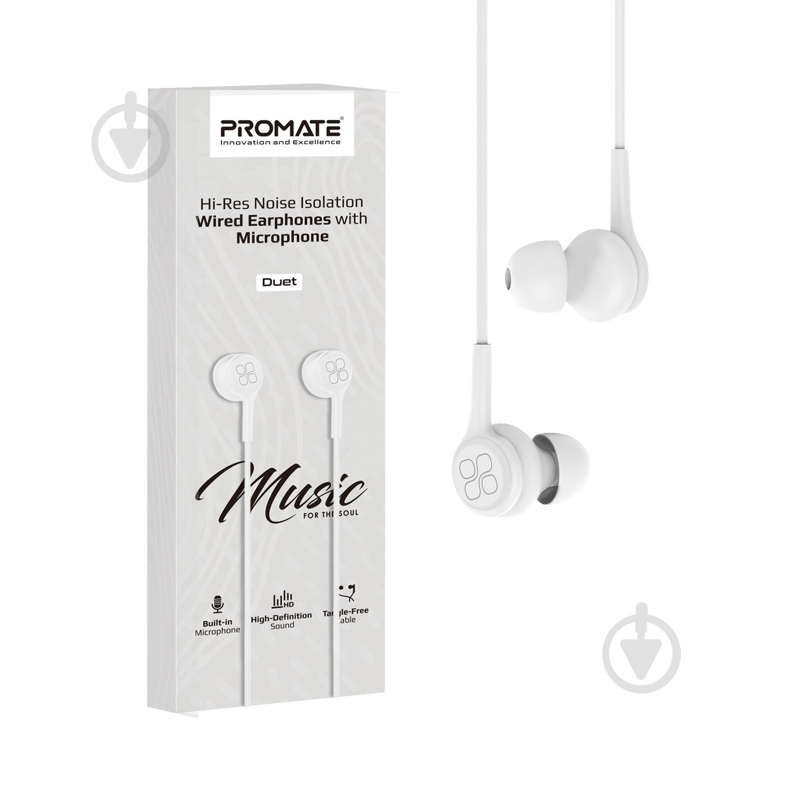 Навушники Promate Duet white (duet.white) - фото 7